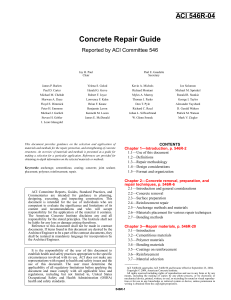 Водич за поправку бетона ACI 546R-04