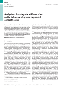 Subgrade Stiffness Effect on Concrete Slabs