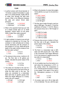 Fluid Mechanics & Air Compressor Review Guide