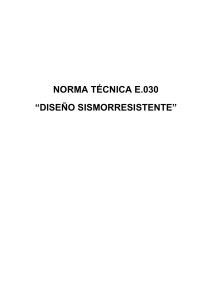 Norma Técnica E.030 Diseño Sismorresistente