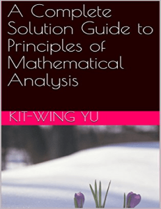 Principles of Mathematical Analysis Solution Guide