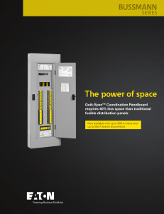 Bussmann Quik-Spec Coordination Panelboard Brochure