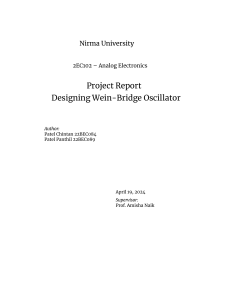 Wein-Bridge Oscillator Design Project Report