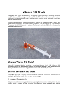 Vitamin B12 Shots: Benefits, Deficiency, and Injections