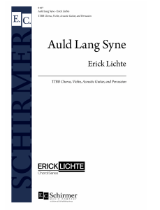 Auld Lang Syne Sheet Music by Erick Lichte