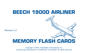 Beech 1900D Airliner Memory Flash Cards