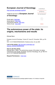 State Autonomy: Origins, Mechanisms, Results