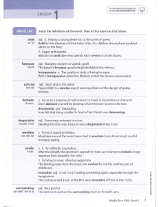 Wordly Wise 3000 Book 8 Vocabulary Lesson