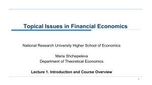 Financial Economics: Course Intro & Overview