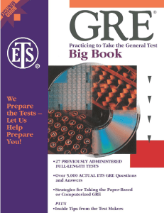 GRE Big Book: Practice Tests & Strategies