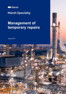 Temporary Repair Management in Energy Industry