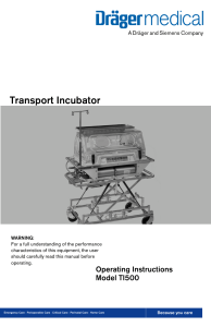 Transport Incubator TI500 User Manual