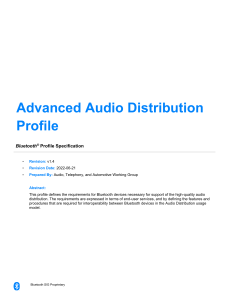 Advanced Audio Distribution Profile Specification v1.4