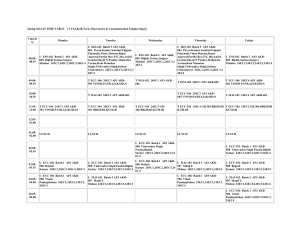 Spring 2024-25 ECE Timetable