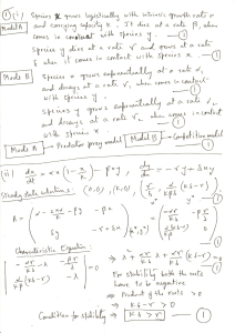 Population Dynamics Model Analysis