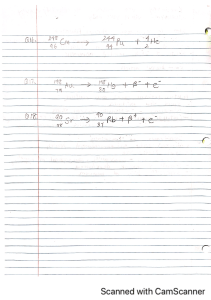 Nuclear Reactions Notes: Alpha & Beta Decay