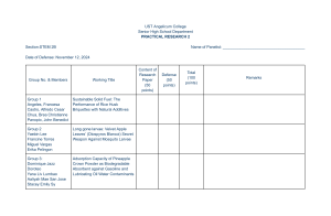 Research Project Proposals: STEM 2B & 2C