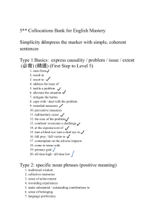 English Collocations Bank for Language Mastery