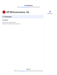 Demand in Economics: Price & Non-Price Factors