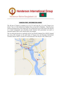 Yangon Port Information Sheet: Vessel Guide & Procedures