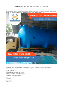 Jual Bio Septic Tank: WA 0812-9627-2689