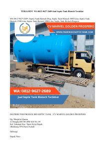 Jual Septic Tank Biotech Terdekat