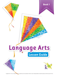 Language Arts Lesson Guide Book 1