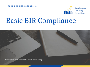 Basic BIR Compliance for Businesses