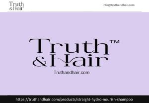 Truth And Hair Hydro Nourish Shampoo for Straight Hair