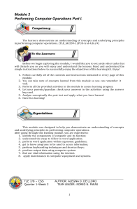 Computer Operations Learning Module