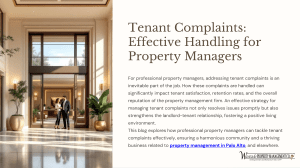 Tenant Complaint Handling for Property Managers