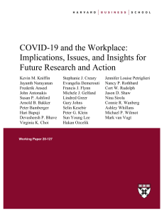 COVID-19 & Workplace: Research & Action