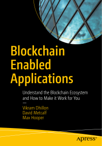 Blockchain Enabled Applications Textbook