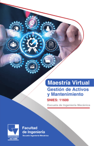 Maestría Virtual Gestión de Activos y Mantenimiento