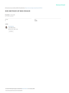 DOE Method of Mix Design Presentation