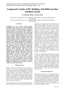 RC Building Base Isolation Study: LRB vs FPB