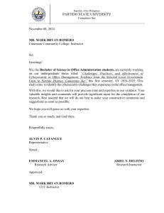 Thesis Validation Request Letter