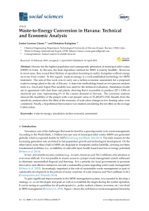 Waste-to-Energy Conversion in Havana: Technical & Economic Analysis