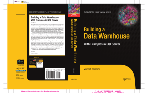 Building a Data Warehouse with SQL Server Examples