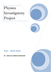 Physics Investigatory Project: Refractive Index of Liquids