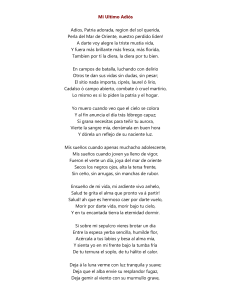 Mi Ultimo Adiós: Poema de Despedida y Patriotismo