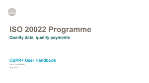 ISO 20022 CBPR+ User Handbook: Quality Payments Guide