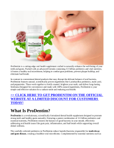 ProDentim: Oral Health Supplement Benefits & Ingredients