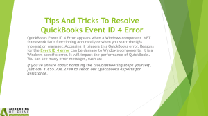 QuickBooks Event ID 4 Error: Fix Guide