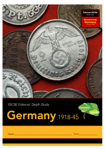 IGCSE History: Germany 1918-45 Worksheet