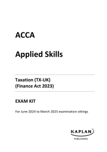 ACCA TX-UK Exam Kit (FA2023)