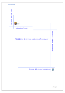 Filtration Lab Report: Unit Operations & Particle Technology