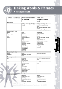 Linking Words & Phrases Resource List