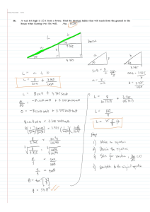 Ladder Optimization Problem Solution