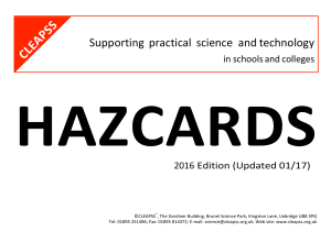 Hazcards: Emergency & Safety Procedures for Science Education